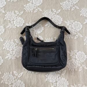 Vintage Coach Black Nylon Shoulder Bag